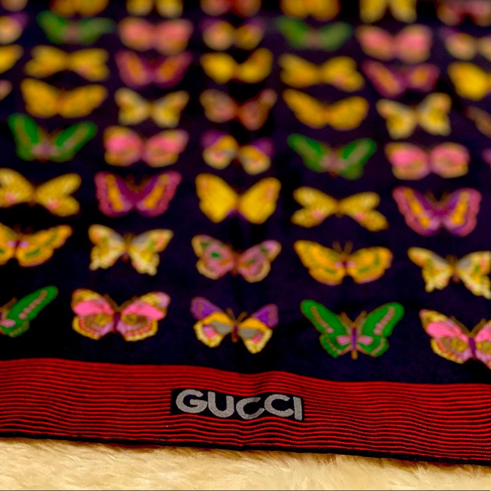Gucci Silk Butterfly Scarf